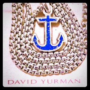 David Yurman Maritime Anchor with 22” Box Chain